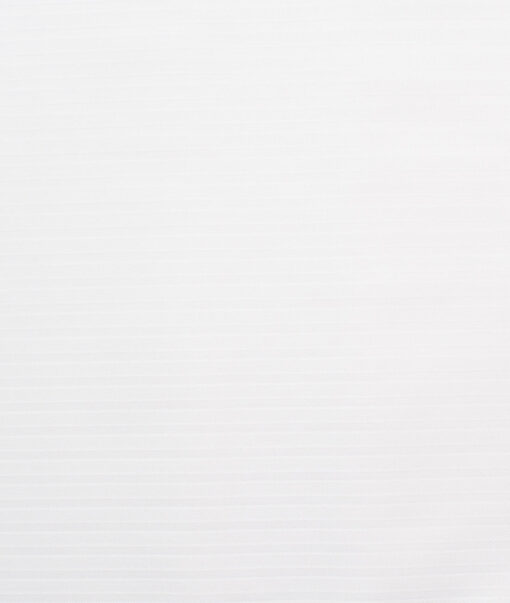 Nemesis Men's Giza Cotton 2/120's Striped  Unstitched Shirting Fabric (White)