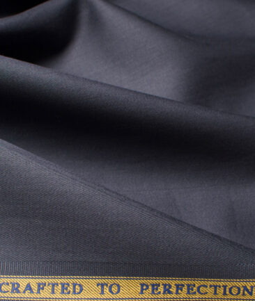 Soktas Men's Giza Cotton Solids  Unstitched Shirting Fabric (Dark Grey)