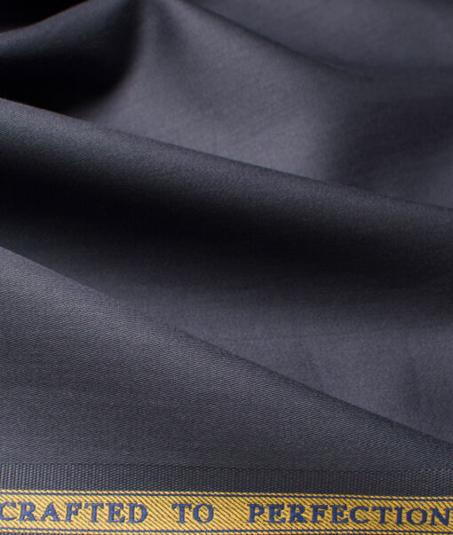 Soktas Men's Giza Cotton Solids  Unstitched Shirting Fabric (Dark Grey)