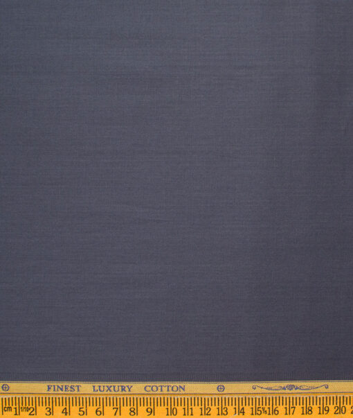 Soktas Men's Giza Cotton Solids  Unstitched Shirting Fabric (Dark Grey)