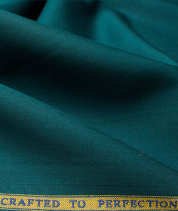 Soktas Men's Giza Cotton Solids  Unstitched Shirting Fabric (Dark Sea Green)