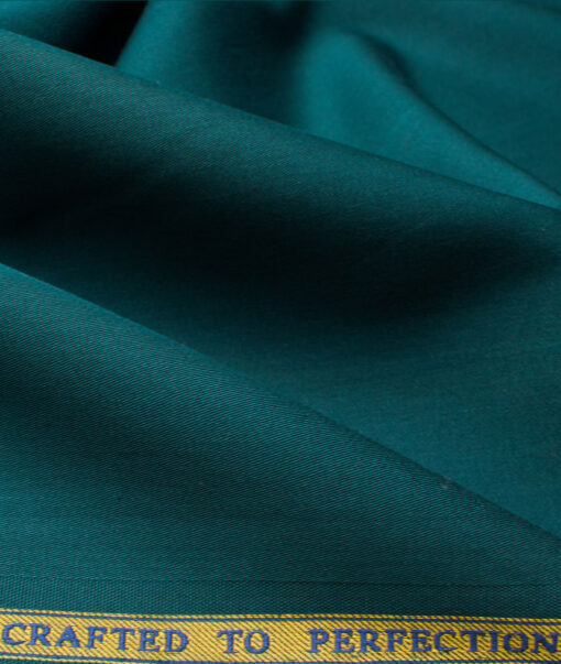 Soktas Men's Giza Cotton Solids  Unstitched Shirting Fabric (Dark Sea Green)