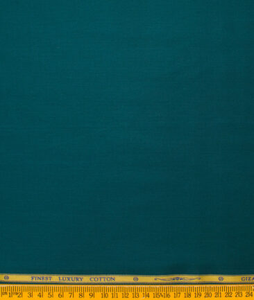 Soktas Men's Giza Cotton Solids  Unstitched Shirting Fabric (Dark Sea Green)