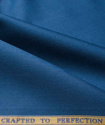 Soktas Men's Giza Cotton Solids  Unstitched Shirting Fabric (Rhino Blue)