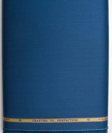 Soktas Men's Giza Cotton Solids  Unstitched Shirting Fabric (Rhino Blue)