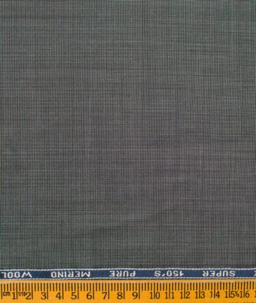 J.Hampstead Men's Wool Structured Super 150's  Unstitched Suiting Fabric (Grey)