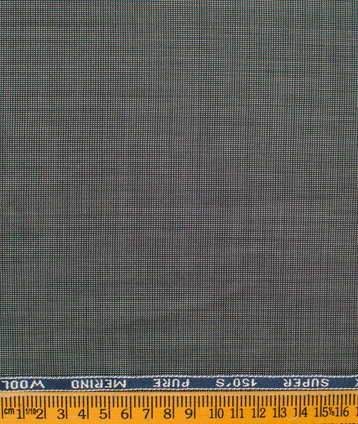 J.Hampstead Men's Wool Structured Super 150's  Unstitched Suiting Fabric (Grey)