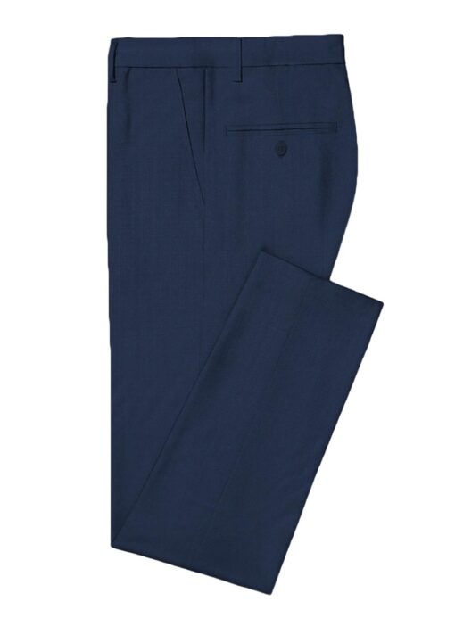 J.Hampstead Men's Wool Solids Super 90's  Unstitched Suiting Fabric (Dark Royal Blue)