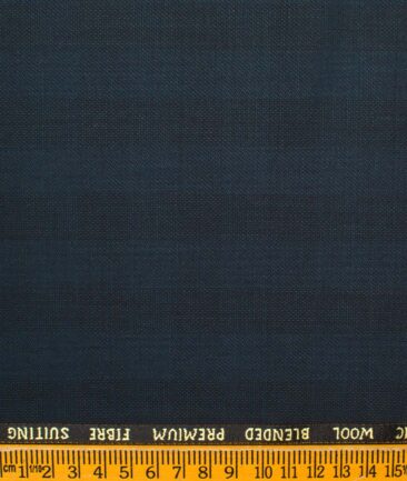 J.Hampstead Men's Wool Checks Super 100's  Unstitched Suiting Fabric (Dark Sea Green)