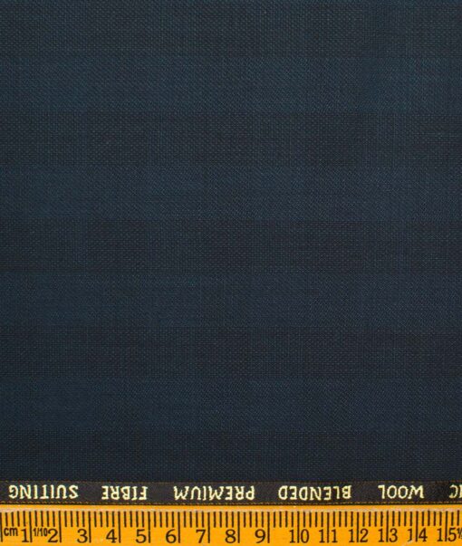 J.Hampstead Men's Wool Checks Super 100's  Unstitched Suiting Fabric (Dark Sea Green)