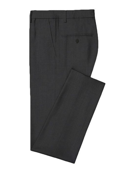 J.Hampstead Men's Wool Structured Super 90's  Unstitched Suiting Fabric (Dark Grey)