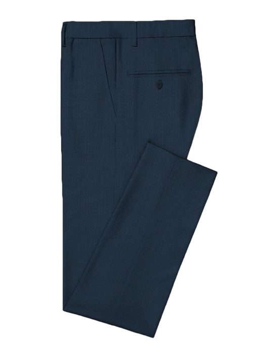 J.Hampstead Men's Wool Structured Super 90's  Unstitched Suiting Fabric (Dark Royal Blue)