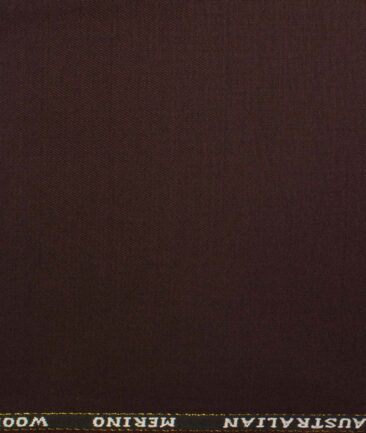 J.Hampstead Men's Wool Self Design  1.30 Meter Unstitched Trouser Fabric (Dark Wine)