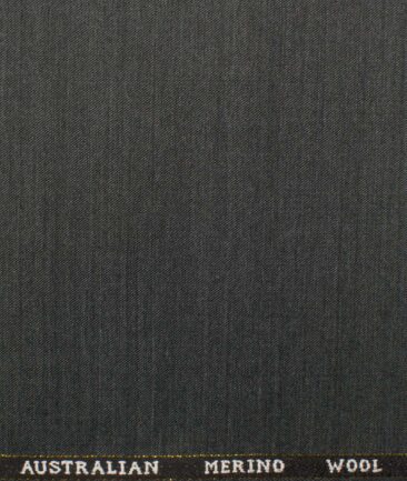 J.Hampstead Men's Wool Self Design  1.30 Meter Unstitched Trouser Fabric (Grey)