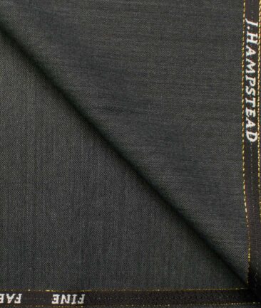 J.Hampstead Men's Wool Self Design  1.30 Meter Unstitched Trouser Fabric (Grey)