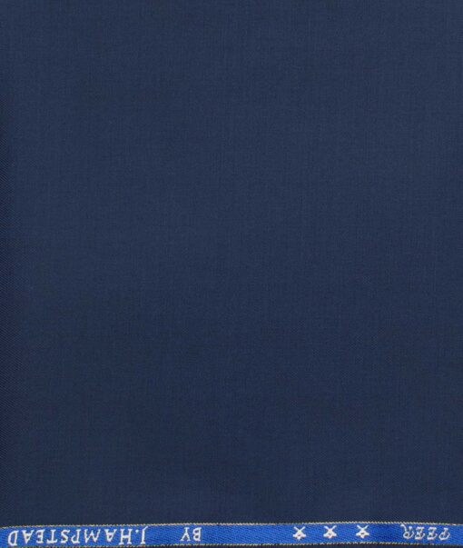 J.Hampstead Men's Wool Solids Super 100's  Unstitched Trouser Fabric (Royal Blue)