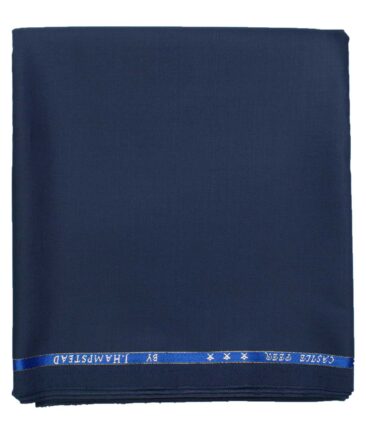J.Hampstead Men's Wool Solids Super 100's  Unstitched Trouser Fabric (Royal Blue)