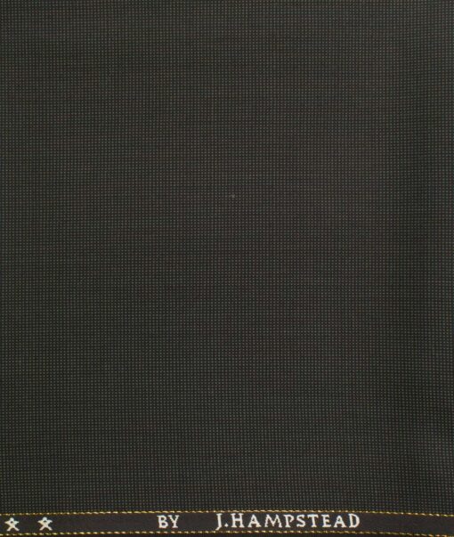 J.Hampstead Men's Wool Structured Super 90's  Unstitched Trouser Fabric (Blackish Grey)