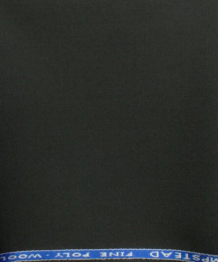 J.Hampstead Men's Wool Solids   Unstitched Trouser Fabric (Dark Grey)