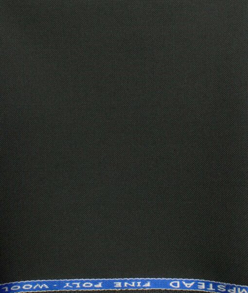 J.Hampstead Men's Wool Solids   Unstitched Trouser Fabric (Dark Grey)