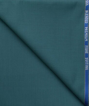 J.Hampstead Men's Wool Solids Super 100's  Unstitched Trouser Fabric (Ocean Blue)