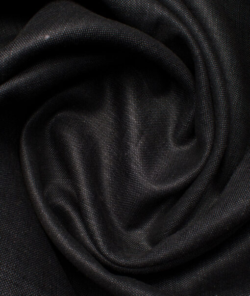 Linen Club Men's Linen Self Design 3.75 Meter Unstitched Suiting Fabric (Dark Grey)