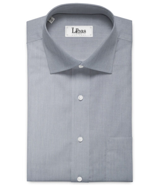 Arvind Tresca Men's Giza Cotton Solids 2.25 Meter Unstitched Shirting Fabric (Light Grey)
