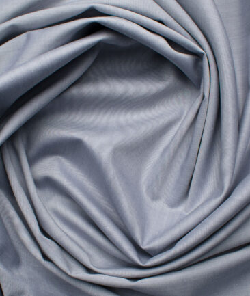 Arvind Tresca Men's Giza Cotton Solids 2.25 Meter Unstitched Shirting Fabric (Light Grey)
