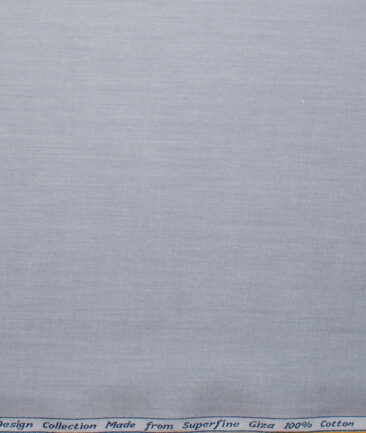 Arvind Tresca Men's Giza Cotton Solids 2.25 Meter Unstitched Shirting Fabric (Light Grey)