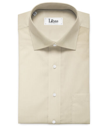 Arvind Men's Premium Cotton Solids 2.25 Meter Unstitched Shirting Fabric (Beige)