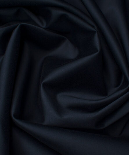Arvind Tresca Men's Cotton Solids 1.50 Meter Unstitched Stretchable Cotton Trouser Fabric (Dark Navy Blue)