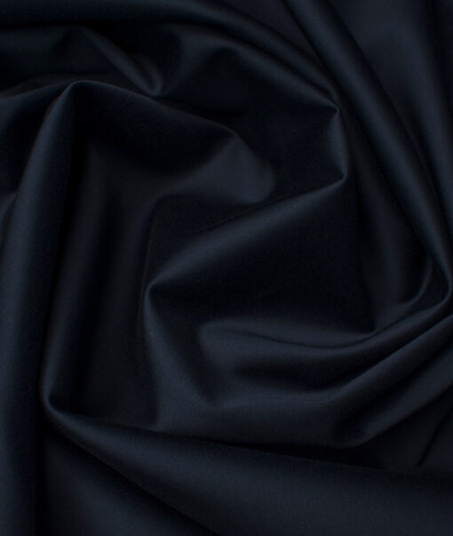 Arvind Tresca Men's Cotton Solids 1.50 Meter Unstitched Stretchable Cotton Trouser Fabric (Dark Navy Blue)