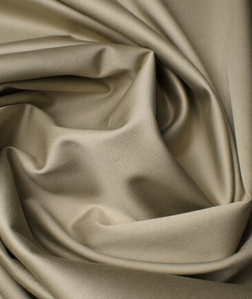 Arvind Tresca Men's Cotton Solids 1.50 Meter Unstitched Stretchable Cotton Trouser Fabric (Oat Beige)