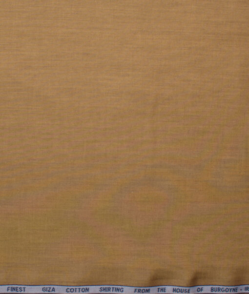 Burgoyne Men's Giza Cotton Self Design 2.25 Meter Unstitched Shirting Fabric (Dijon Yellow)