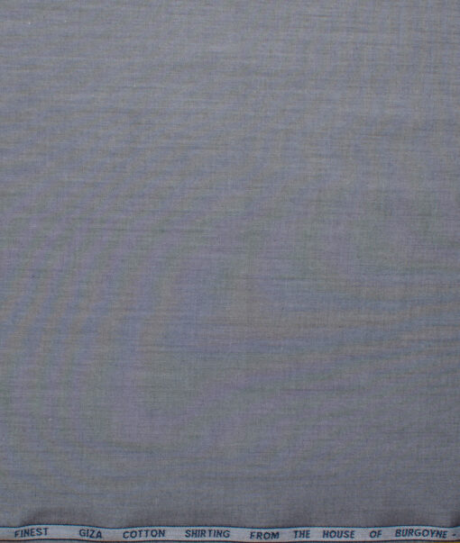 Burgoyne Men's Giza Cotton Self Design 2.25 Meter Unstitched Shirting Fabric (Nobel Grey)