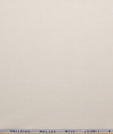Burgoyne Men's Giza Cotton Solids 2.25 Meter Unstitched Shirting Fabric (Beige)