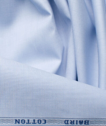 Burgoyne Men's Giza Cotton Solids 2.25 Meter Unstitched Shirting Fabric (Sky Blue)