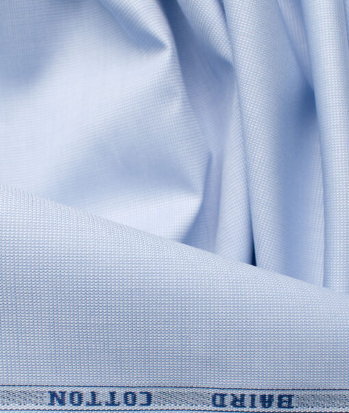 Burgoyne Men's Giza Cotton Solids 2.25 Meter Unstitched Shirting Fabric (Sky Blue)
