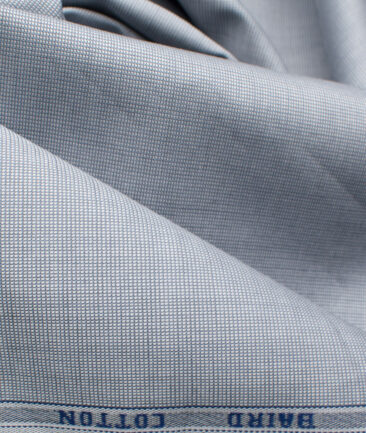 Burgoyne Men's Giza Cotton Solids 2.25 Meter Unstitched Shirting Fabric (Silver Grey)