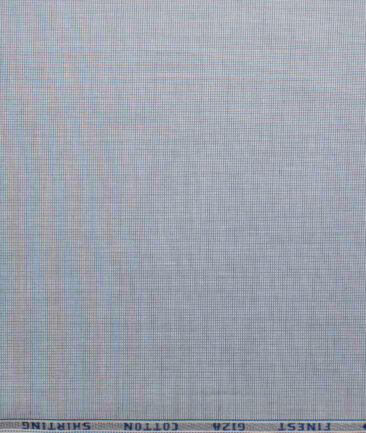 Burgoyne Men's Giza Cotton Solids 2.25 Meter Unstitched Shirting Fabric (Silver Grey)