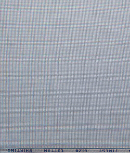 Burgoyne Men's Giza Cotton Solids 2.25 Meter Unstitched Shirting Fabric (Silver Grey)