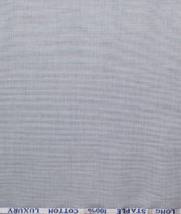 Cadini Men's Luxury Cotton Self Design 2.25 Meter Unstitched Shirting Fabric (Light Grey)