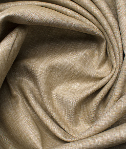 Raymond Men's Linen Self Design 3.75 Meter Unstitched Suiting Fabric (Oat Beige)