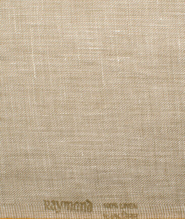 Raymond Men's Linen Structured 3.75 Meter Unstitched Suiting Fabric (Oat Beige)