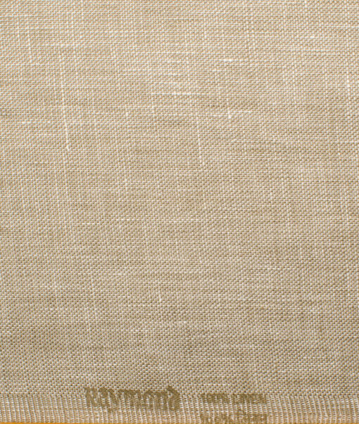 Raymond Men's Linen Structured 3.75 Meter Unstitched Suiting Fabric (Oat Beige)