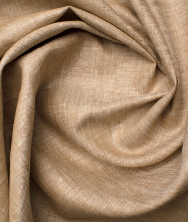 Raymond Men's Linen Self Design 3.75 Meter Unstitched Suiting Fabric (Sepia Beige)