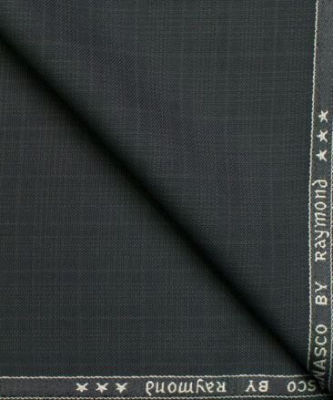 Raymond Men's Polyester Viscose Checks Unstitched Suiting Fabric (Grey)