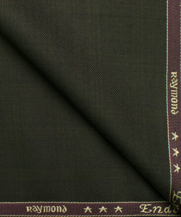 Raymond Men's Polyester Viscose Checks Unstitched Suiting Fabric (Dark Green)