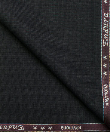 Raymond Men's Polyester Viscose Checks Unstitched Suiting Fabric (Dark Grey)