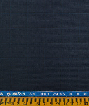 Raymond Men's Polyester Viscose Checks  Unstitched Suiting Fabric (Dark Royal Blue)
